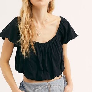 Free people crop top in black